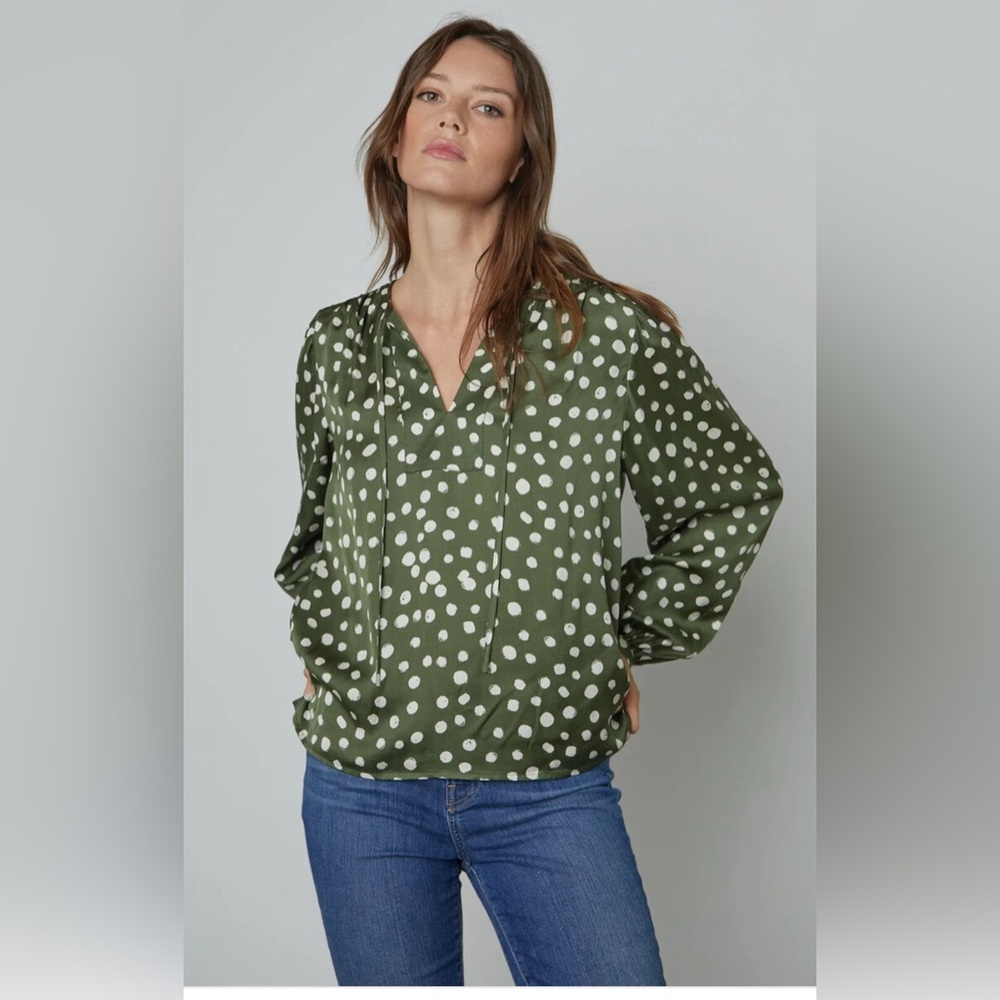 VELVET by Graham & Spencer Marlowe Polka Dot Blouse